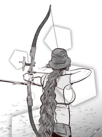 archery self-portrait