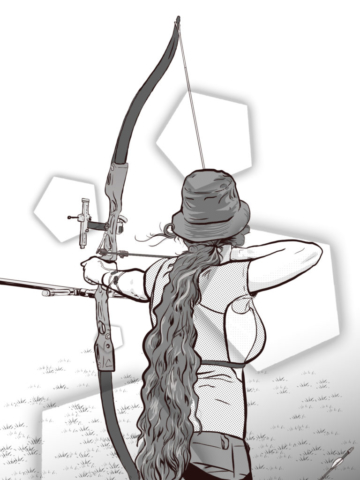 archery self-portrait
